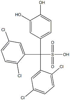 Bis(2,5-dichlorophenyl)(3,4-dihydroxyphenyl)methanesulfonic acid Struktur