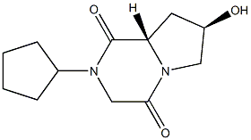 (6S,8R)-4-Cyclopentyl-8-hydroxy-1,4-diazabicyclo[4.3.0]nonane-2,5-dione Struktur