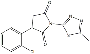 1-(5-Methyl-1,3,4-thiadiazol-2-yl)-3-(2-chlorophenyl)pyrrolidine-2,5-dione Struktur