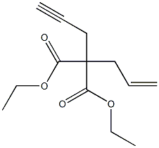 2-Allyl-2-propargylmalonic acid diethyl ester Struktur