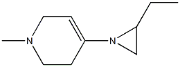 1,2,5,6-Tetrahydro-4-(2-ethyl-1-aziridinyl)-1-methylpyridine Struktur