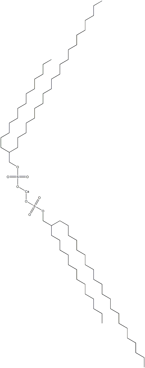 Bis(2-tridecyltricosyloxysulfonyloxy)calcium Struktur