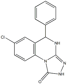 7-Chloro-4,5-dihydro-5-phenyl[1,2,4]triazolo[4,3-a]quinazolin-1(2H)-one Struktur