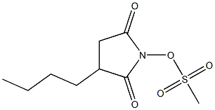 Methanesulfonic acid 2,5-dioxo-3-butyl-1-pyrrolidinyl ester Struktur