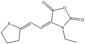 4-[2-(Thiolan-2-ylidene)ethylidene]-3-ethyloxazolidine-2,5-dione Struktur