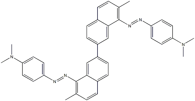 4,4'-Bis(4-dimethylaminophenylazo)-3,3'-dimethyl-6,6'-binaphthalene Struktur