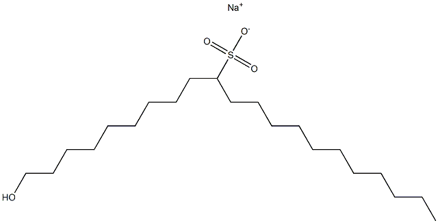 1-Hydroxyhenicosane-10-sulfonic acid sodium salt Struktur