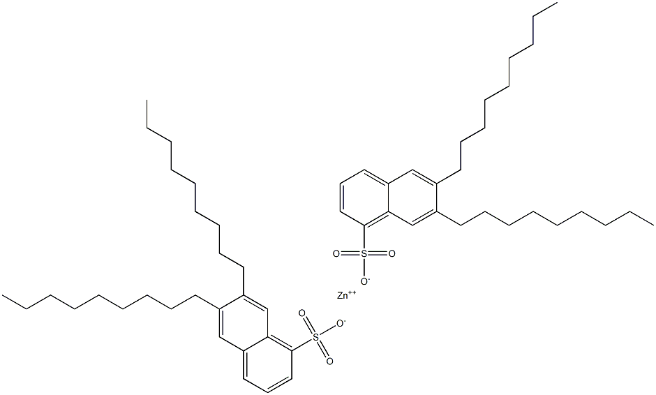 Bis(6,7-dinonyl-1-naphthalenesulfonic acid)zinc salt Struktur