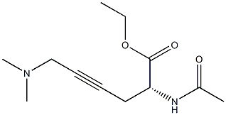 [R,(-)]-2-(Acetylamino)-6-(dimethylamino)-4-hexynoic acid ethyl ester Struktur