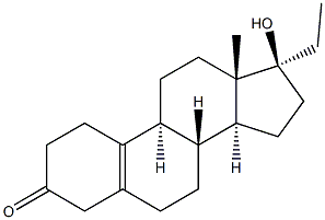 (17S)-17-Hydroxy-19-norpregn-5(10)-en-3-one Struktur