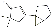 5,5-Dimethyl-3-(bicyclo[3.1.0]hexan-1-yl)-2-cyclopenten-1-one Struktur