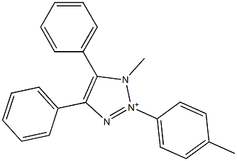 1-Methyl-4,5-diphenyl-2-(p-methylphenyl)-1H-1,2,3-triazol-2-ium Struktur