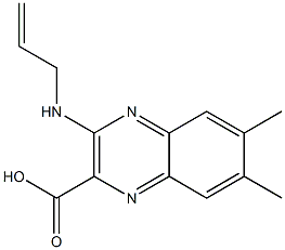 6,7-Dimethyl-3-(allylamino)quinoxaline-2-carboxylic acid Struktur