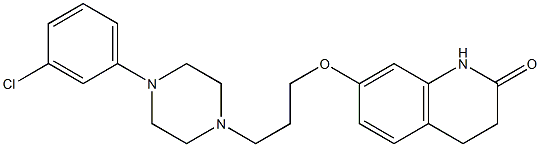 7-[3-[4-(3-Chlorophenyl)piperazino]propoxy]-3,4-dihydro-2(1H)-quinolone Struktur