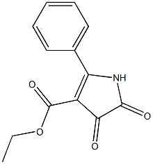 2,3-Dihydro-2,3-dioxo-5-phenyl-1H-pyrrole-4-carboxylic acid ethyl ester Struktur