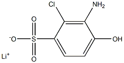 3-Amino-2-chloro-4-hydroxybenzenesulfonic acid lithium salt Struktur