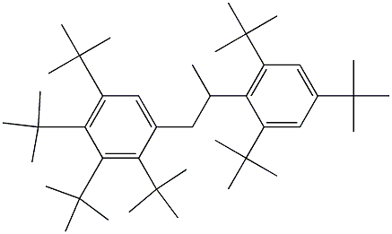 1-(2,3,4,5-Tetra-tert-butylphenyl)-2-(2,4,6-tri-tert-butylphenyl)propane Struktur