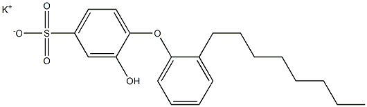 2-Hydroxy-2'-octyl[oxybisbenzene]-4-sulfonic acid potassium salt Struktur