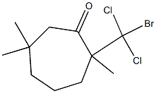 2-(Bromodichloromethyl)-2,6,6-trimethylcycloheptanone Struktur