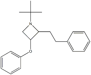 1-(1,1-Dimethylethyl)-3-phenoxy-2-(2-phenylethyl)azetidine Struktur