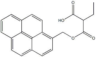 2-Ethylmalonic acid hydrogen 1-(1-pyrenylmethyl) ester Struktur