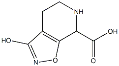 4,5,6,7-Tetrahydro-3-hydroxyisoxazolo[5,4-c]pyridine-7-carboxylic acid Struktur