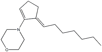 4-(5-Heptylidene-1-cyclopentenyl)morpholine Struktur