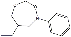 2-Phenyl-4-ethyl-tetrahydro-1,6,2-dioxazepine Struktur