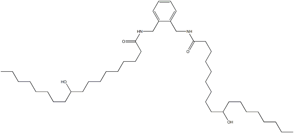 N,N'-(1,2-Phenylenebismethylene)bis(10-hydroxystearamide) Struktur