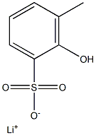 2-Hydroxy-3-methylbenzenesulfonic acid lithium salt Struktur