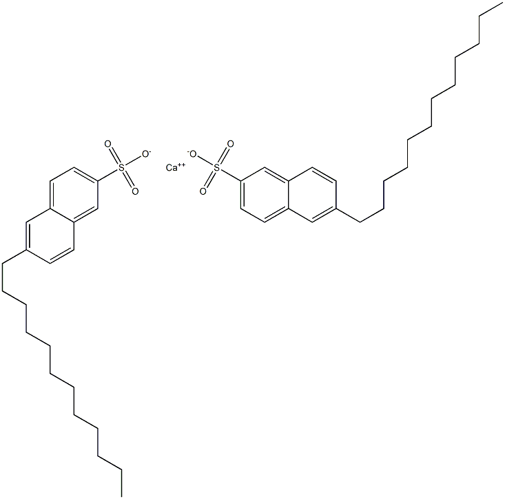 Bis(6-dodecyl-2-naphthalenesulfonic acid)calcium salt Struktur