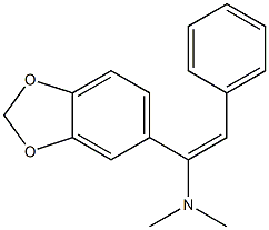 (E)-1-[3,4-(Methylenedioxy)phenyl]-2-phenyl-N,N-dimethylethen-1-amine Struktur