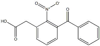 2-Nitro-3-benzoylbenzeneacetic acid Struktur