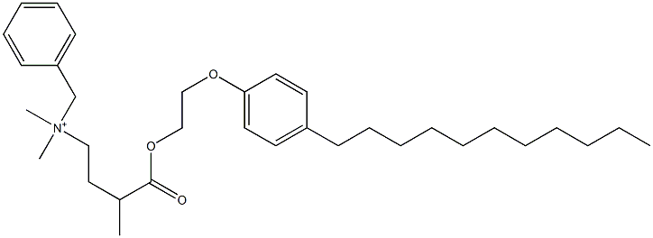 N,N-Dimethyl-N-benzyl-N-[3-[[2-(4-undecylphenyloxy)ethyl]oxycarbonyl]butyl]aminium Struktur