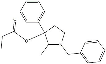 1-Benzyl-2-methyl-3-phenylpyrrolidin-3-ol propionate Struktur