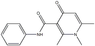 1-Methyl-1,4-dihydro-2,6-dimethyl-N-phenyl-4-oxopyridine-3-carboxamide Struktur