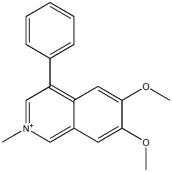 2-Methyl-6,7-dimethoxy-4-phenylisoquinoline-2-ium Struktur