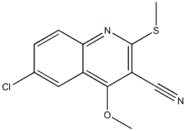 6-Chloro-4-methoxy-2-(methylthio)quinoline-3-carbonitrile Struktur