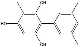 2-Methyl-4-(3,5-dimethylphenyl)benzene-1,3,5-triol Struktur