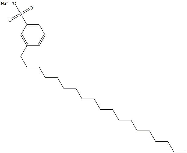 3-Nonadecylbenzenesulfonic acid sodium salt Struktur