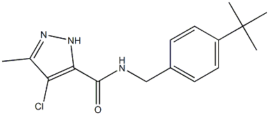 4-Chloro-5-methyl-N-(4-tert-butylbenzyl)-2H-pyrazole-3-carboxamide Struktur