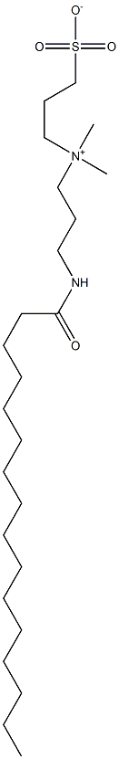 3-(Hexadecanoylamino)-N,N-dimethyl-N-(3-sulfonatopropyl)-1-propanaminium Struktur