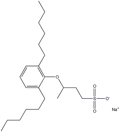 3-(2,6-Dihexylphenoxy)butane-1-sulfonic acid sodium salt Struktur