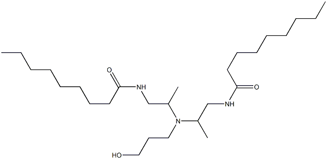 N,N'-[3-Hydroxypropyliminobis(2-methyl-2,1-ethanediyl)]bis(nonanamide) Struktur