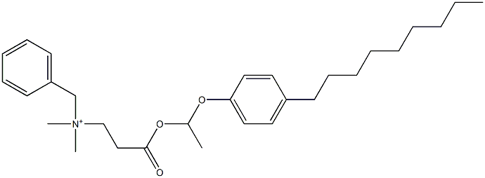 N,N-Dimethyl-N-benzyl-N-[2-[[1-(4-nonylphenyloxy)ethyl]oxycarbonyl]ethyl]aminium Struktur