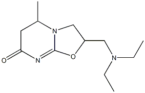 2,3,5,6-Tetrahydro-2-[(diethylamino)methyl]-5-methyl-7H-oxazolo[3,2-a]pyrimidin-7-one Struktur