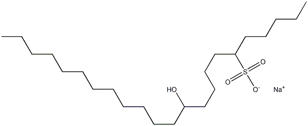 11-Hydroxytricosane-6-sulfonic acid sodium salt Struktur