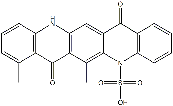 5,7,12,14-Tetrahydro-6,8-dimethyl-7,14-dioxoquino[2,3-b]acridine-5-sulfonic acid Struktur