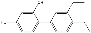 4-(3,4-Diethylphenyl)benzene-1,3-diol Struktur