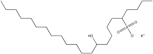 10-Hydroxytricosane-5-sulfonic acid potassium salt Struktur